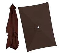 Auvent de Rechange pour Parasol 3x2m 3x3.0m pour 4/6/8 Baleines, Toile de Remplacement pour Parapluie de Table, Housses de Rechange pour Jardin(Coffee,2.0 m x 3.0 m)