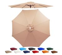 Auvent de rechange pour parasol cantilever de 3,5 m - 8 bras - Résistant aux UV - Imperméable - Parfait pour l'extérieur - Solutions d'ombrage pour terrasse et terrasse