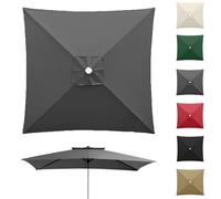 Auvent De Rechange Pour Parasol Carré 2x2m 3x3.0m Toile De Rechange De Parasol 4/8 Baleines Dessus De Parapluie De Remplacement En Polyester(Gray,2x2m/6.5ftx6.5ft-4ribs)
