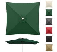 Auvent De Rechange Pour Parasol Carré 2x2m 3x3.0m Toile De Rechange De Parasol 4/8 Baleines Dessus De Parapluie De Remplacement En Polyester(Green,2x2m/6.5ftx6.5ft-4ribs)