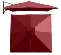 Auvent de rechange pour parasol carré de 3 x 3 m, housse d'ombrage décalée, imperméable pour jardin et piscine, bordeaux, Single top 3m (x10')