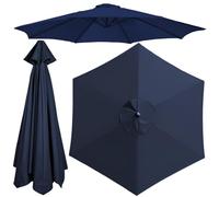 Auvent de rechange pour parasol de 200 cm/270 cm/300 cm pour parasol de jardin et de table 6/8 baleines