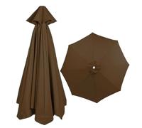 Auvent de rechange pour parasol de 3 m - Housse de parasol en polyester de qualité supérieure pour parasol de jardin déporté et déporté à 6 baleines - Tissu résistant aux intempéries