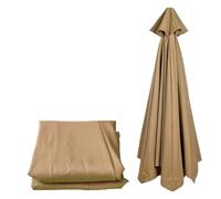 Auvent De Rechange pour Parasol De Jardin, 6 Baleines 8 Baleines, Toile De Rechange pour Parasol pour Table D'extérieur, Plage, Piscine(Khaki,11.4ft (350cm)/8 Arms)