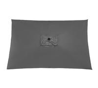 Auvent de rechange pour parasol de patio rectangulaire à 6 baleines, 3 x 2 m - Tissu imperméable - Housses de rechange pour parasol de jardin, cour