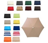 Auvent de rechange pour parasol de terrasse, 3,5 m, 2,4 m, housse d'extérieur durable pour jardin, piscine et parasols cantilever - 6 baleines couleur champagne (270 cm)
