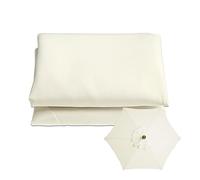 Auvent de rechange pour parasol de terrasse à 6/8 baleines blanc cassé de 2,7 m - Housse en tissu durable pour parasol de table de marché pour parasols de 2/2,7/3 m