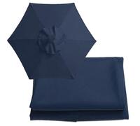 Auvent de rechange pour parasol de terrasse de 2 m/2,7 m/3 m - Housse en tissu pour parasol à suspendre à 8 baleines et 6 baleines décalées - Protection de jardin