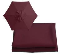 Auvent de rechange pour parasol de terrasse de 2 m/2,7 m/3 m - Housse en tissu pour parasols à suspendre décalés à nervures de 8/6 - Auvent de parasol de jardin