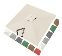 Auvent de rechange pour parasol déporté 250 x 300 cm, housse imperméable pour terrasse - Tissu beige (300 x 300 cm)
