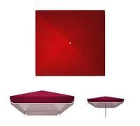Auvent de rechange pour parasol d'extérieur carré de 3 x 3 m, 300 x 300 cm, convient à 4 baleines, housse de parasol pour jardin et terrasse Bordeaux