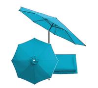 Auvent De Rechange pour Parasol extérieur 2 M/2,7 M/3.0 M Toile De Rechange pour Parasol de Jardin Housse De Rechange pour Terrasse/Jardin/Piscine/Parapluie en Porte-à-Faux (Color : Lake Blue, Size
