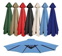 Auvent De Rechange Pour Parasol Extérieur 2m/2,7m/3.0m, 6 Baleines/8 Baleines Toile De Rechange Pour Parasols De Jardin Plage Et Piscine, Housse De Rechange Pour Parasol Droit Ou Déporté(Couleur:lac b