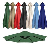 Auvent De Rechange Pour Parasol Extérieur 2m/2,7m/3.0m, 6 Baleines/8 Baleines Toile De Rechange Pour Parasols De Jardin Plage Et Piscine, Housse De Rechange Pour Parasol Droit Ou Déporté(Couleur:vert,