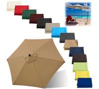 Auvent De Rechange Pour Parasol Hexagonal Octogonal (6 Bras 8 Bras) Housse De Remplacement Pour Parasol 2.0 M/2.7 M/3.0 M Remplacez L'ancien Auvent Toile De Rechange Housse De Parapluie(Color:Khaki,Si
