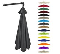 Auvent de rechange pour parasols de marché de 3,5 m/3 m/2,8 m/2,7 m/2,5 m/2 m - Protection UV pour jardin, terrasse, plage, 6/8 baleines