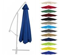 Auvent de rechange pour parasols de patio de 2 m, 2,7 m et 3 m (6/8 baleines) - Housse d'extérieur imperméable UV50+ - Installation facile, plus de 10 couleurs disponibles (bleu roi) pour une