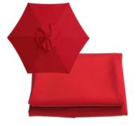 Auvent de rechange pour parasols de terrasse de 2 m/2,7 m/3 m - Housse en tissu pour parasol de 8 et 6 baleines, idéale pour l'extérieur et les parasols décalés à suspendre.