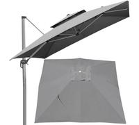 Auvent de rechange pour parasols de terrasse de 3 x 3 m et 2,5 x 2,5 m - Tissu imperméable carré à 8 baleines - Protection UV durable - Idéal pour l'extérieur, le jardin et la terrasse