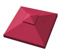 Auvent de rechange pour pavillon de 3 x 3 m - Imperméable - Double toit gris - Protection UV - Facile à installer - Couleur : rouge