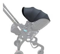 Auvent de rechange pour poussette Doona X/Doon Doona i, pare-soleil extensible à 4 segments, lavable en machine, accessoires de poussette avec épaulettes (noir, pour Doona X)