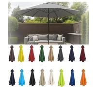 Auvent De Rechange pour, Toile De Parasol Deporté 6 Baleines/8 Baleines, Housse De Rechange Auvent De Parasol De Terrasse 2.0M/2.7M/3.0M (Red A,6ribs:3.0m/9.8ft)