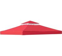 Auvent de rechange pour tonnelle - Housse imperméable à double niveau avec grille d'aération pour abri de barbecue extérieur, 300 x 300 cm