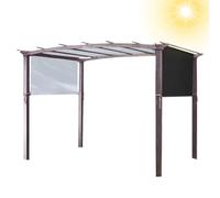 Auvent de rechange pour tonnelle, imperméable, pour terrasse, 3 x 2,4 m, auvent de jardin, protection UV, abri extérieur, facile à installer