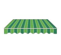 Auvent de rechange rétractable pour pont de terrasse de 500 x 300 cm - Vert - Convient aux cadres de 200 x 150 cm, 250 x 150 cm, 250 x 200 cm, 300 x 200 cm - Solution d'ombrage d'extérieur