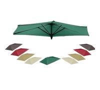 Auvent de rechange semi-rectangulaire - Housse de parasol pour parasol de terrasse de 2 x 1 m, 2 x 1,2 m, 2 x 1,6 m - Solution à 5 baleines