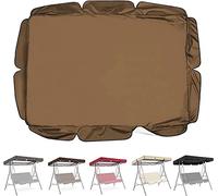 Auvent de rechange universel pour balancelle Hollywood 2/3 places - Imperméable - Toit de jardin - Marron (400 x 2,6 cm)