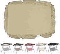 Auvent de rechange universel pour balancelle Hollywood 2 à 3 places, pare-soleil imperméable pour balancelle de jardin, couverture de toit balancelle d'extérieur (kaki, 164 x 1)