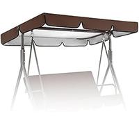 Auvent de remplacement for balançoire, chaise, housse hamac 2 et 3 places avec 4 poches d'angle renforcées, pare-soleil étanche(Brown,142*120*18cm)