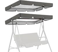 Auvent de remplacement for chaise pivotante 2 et 3 places, imperméable, résistant aux UV, housse Protection contre le soleil(Grey,65x45x6inch/164x114x15cm)