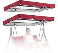 Auvent de remplacement for chaise pivotante 2 et 3 places, imperméable, résistant aux UV, housse Protection contre le soleil(Red,75x52x6inch/190x132x15cm)