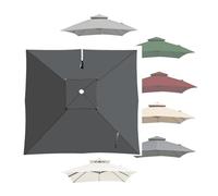 Auvent de Remplacement for Parapluie carré en Porte-à-Faux, Tissu de Couverture de Parasol, Cadre Non Inclus 1 pièce(Dark Gray,250x250cm/8x8ft)