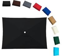 Auvent de Remplacement Parasol Déporté for 6/8 Baleines 2x3 3x3 2x2m Toile de Rechange Rectangulaire/Carré Housse de Rechange(Black,2.5x2.5cm(8 Ribs))