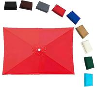 Auvent de Remplacement Parasol Déporté for 6/8 Baleines 2x3 3x3 2x2m Toile de Rechange Rectangulaire/Carré Housse de Rechange(Red,2.0x2.0cm(4 Ribs))