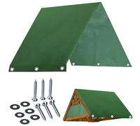 Auvent de Remplacement pour auvent de Jeu 90 x 43 Pouces, bâche Remplacement pour balançoire 600D avec œillets et vis Montage, Pare-Soleil Vert résistant à l'eau et au Soleil pour Maison Jeu