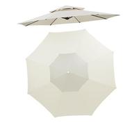 Auvent de remplacement pour parapluie extérieur - 8 pièces de pare- à nervures, auvent de remplacement double couche de 8,8 pieds | Remarquable facilité d'entretien, car il peut être lavé à l'ea
