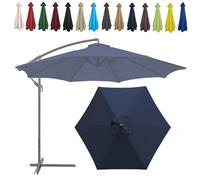 Auvent De Remplacement Pour Parasol, 2 M/2.7 M/300 CM, 6 Baleines/8 Baleines, Tissu De Rechange Pour Parasol, Toile De Rechange Pour Parasol Remplacez L'ancien Auvent Auvent De Rechange(Color:Navy blu