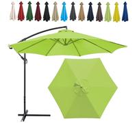 Auvent De Remplacement Pour Parasol, 2 M/2.7 M/300 CM, 6 Baleines/8 Baleines, Tissu De Rechange Pour Parasol, Toile De Rechange Pour Parasol Remplacez L'ancien Auvent Auvent De Rechange(Color:Grass gr