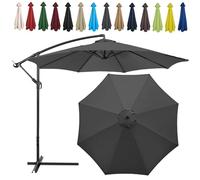 Auvent De Remplacement Pour Parasol, 2 M/2.7 M/300 CM, 6 Baleines/8 Baleines, Tissu De Rechange Pour Parasol, Toile De Rechange Pour Parasol Remplacez L'ancien Auvent Auvent De Rechange(Color:Gray,Siz