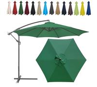 Auvent De Remplacement Pour Parasol, 2 M/2.7 M/300 CM, 6 Baleines/8 Baleines, Tissu De Rechange Pour Parasol, Toile De Rechange Pour Parasol Remplacez L'ancien Auvent Auvent De Rechange(Color:Green,Si