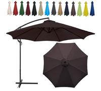 Auvent De Remplacement Pour Parasol, 2 M/2.7 M/300 CM, 6 Baleines/8 Baleines, Tissu De Rechange Pour Parasol, Toile De Rechange Pour Parasol Remplacez L'ancien Auvent Auvent De Rechange(Color:Brown,Si
