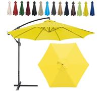 Auvent De Remplacement Pour Parasol, 2 M/2.7 M/300 CM, 6 Baleines/8 Baleines, Tissu De Rechange Pour Parasol, Toile De Rechange Pour Parasol Remplacez L'ancien Auvent Auvent De Rechange(Color:Yellow,S