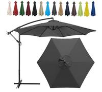 Auvent De Remplacement Pour Parasol, 2 M/2.7 M/300 CM, 6 Baleines/8 Baleines, Tissu De Rechange Pour Parasol, Toile De Rechange Pour Parasol Remplacez L'ancien Auvent Auvent De Rechange(Color:Gray,Siz
