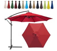 Auvent De Remplacement Pour Parasol, 2 M/2.7 M/300 CM, 6 Baleines/8 Baleines, Tissu De Rechange Pour Parasol, Toile De Rechange Pour Parasol Remplacez L'ancien Auvent Auvent De Rechange(Color:Red,Size