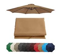 Auvent De Remplacement Pour Parasol 2m/2,7m/3m, 6 Baleines/8 Baleines Toile De Rechange Pour Parasol Déporté, Housse De Rechange Pour Parasol De Jardin Terrasse Plage (auvent Seulement) ( Color : Khak