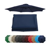 Auvent De Remplacement Pour Parasol 2m/2,7m/3m, 6 Baleines/8 Baleines Toile De Rechange Pour Parasol Déporté, Housse De Rechange Pour Parasol De Jardin Terrasse Plage (auvent Seulement) ( Color : Navy